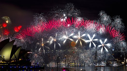 Sydney Harbour bridge on New Year's Eve