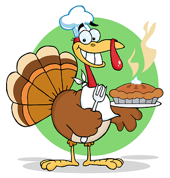 Thanksgiving turkey with pecan pie