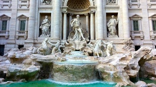 Throw a coin in the Trevi Fountain and you will one day return to Rome