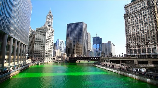 Chicago green St. Patrick's Day river